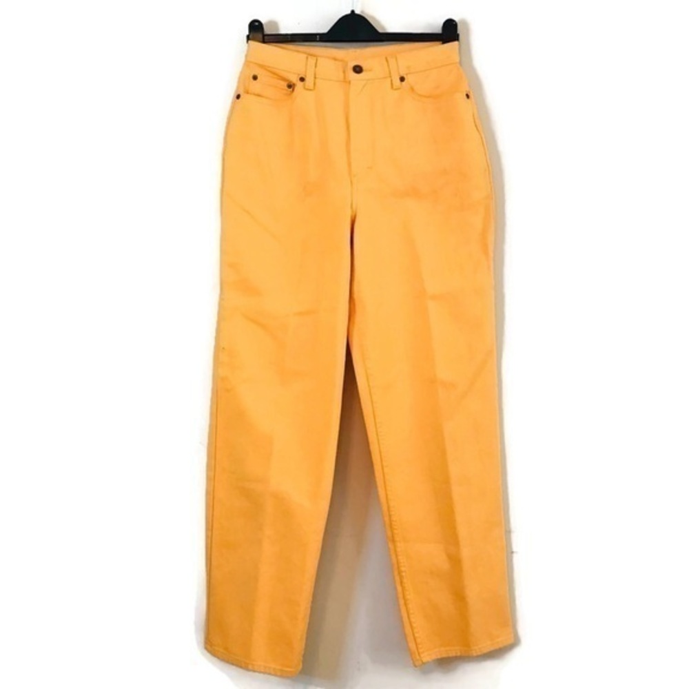 NWT Newport News Gold Yellow Jeanology High Waisted Tapered Mom Jeans size 10